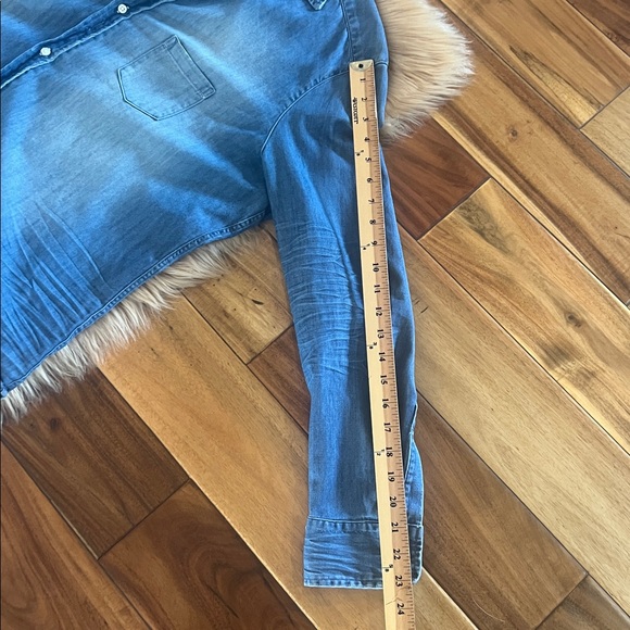 Frank & Eileen Eileen Famous Denim Shirt Sz Large - Picture 8 of 14